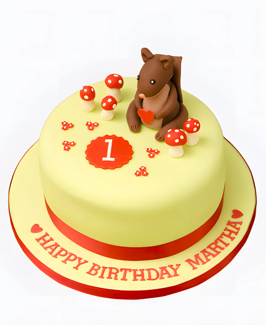 Торт Хвостик  с цифрой Фото